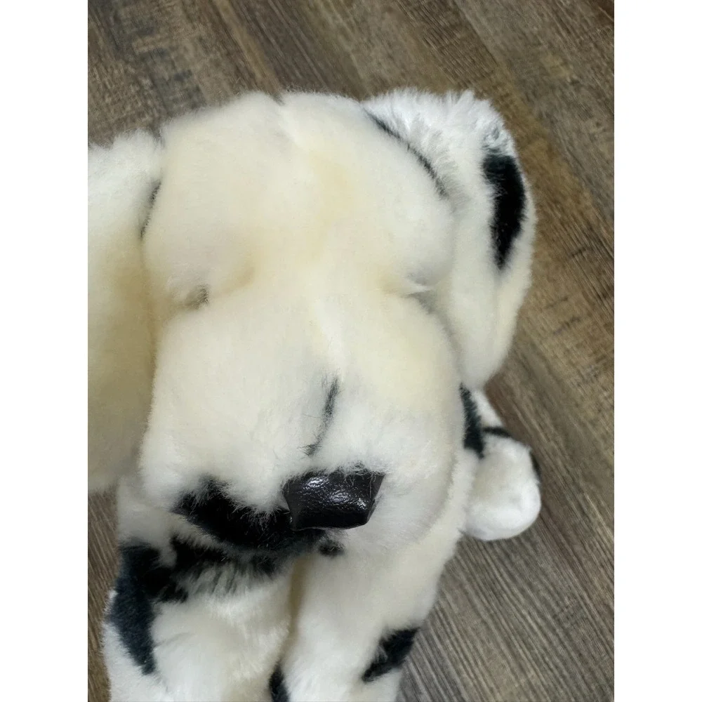 Dalmatian Puppy Dog Plush Stuffed Animal Black White Spotted Floppy 10 Inch